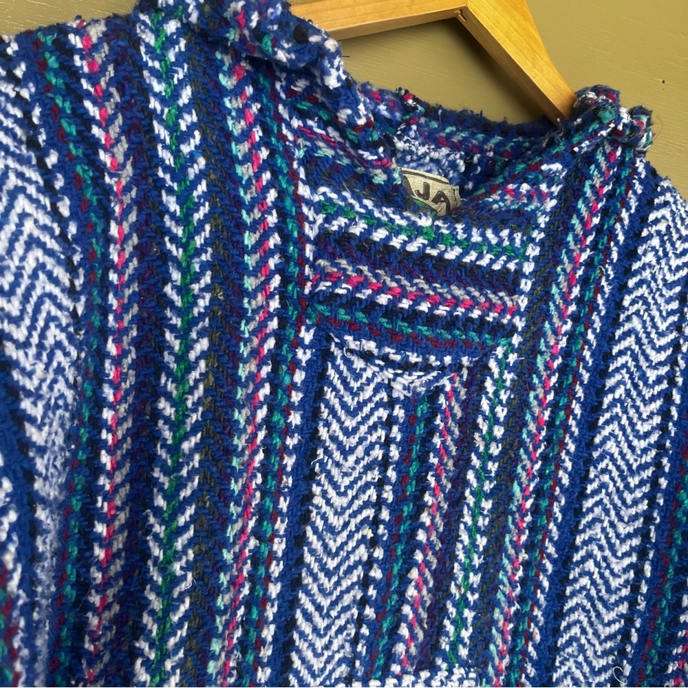 Baja Joe Mexican Hooded Poncho Beach  “Drug Rug” - Picture 5 of 10